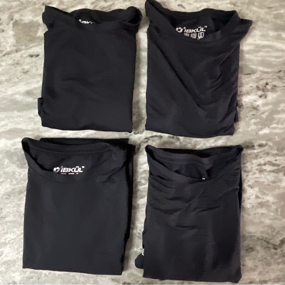 4- IBKüL Men's Medium Sun Protective UPF 50+ Cooling Shirts (LOT of 4) (A1)